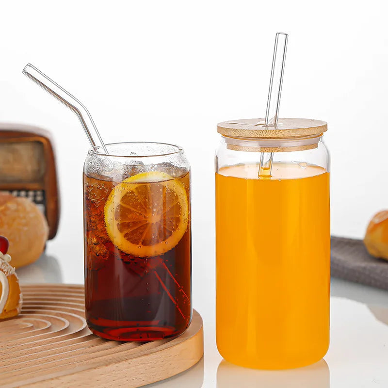 12oz 20oz 16oz Blank Sublimation Tumblers Juice Beer Glass Soda Cup Can  Beer Can Shaped Glasses with Bamboo Lid and Straw