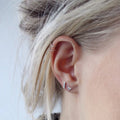 EManco 2022 Jewelry Geometric Stud Earring Set for Women Stainless Steel Gold Plated Ear Buckle Bar Piercing Set Earrings