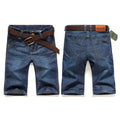 5 Point Pants Stretch Loose Pants Middle Pants Men's Jeans Shorts Thin Slim Fit Breeches Denim Cotton Fabric Customized Logo