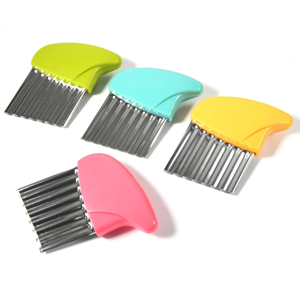 2022 Hot Sales Stainless Steel Potato Slicer  Durable Potato Cutters Manual Potato Chips Cutter for Home Kitchen Gadgets