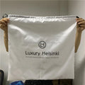 Extra Large White Satin Drawstring Dust Covers Bag for Women Handbags