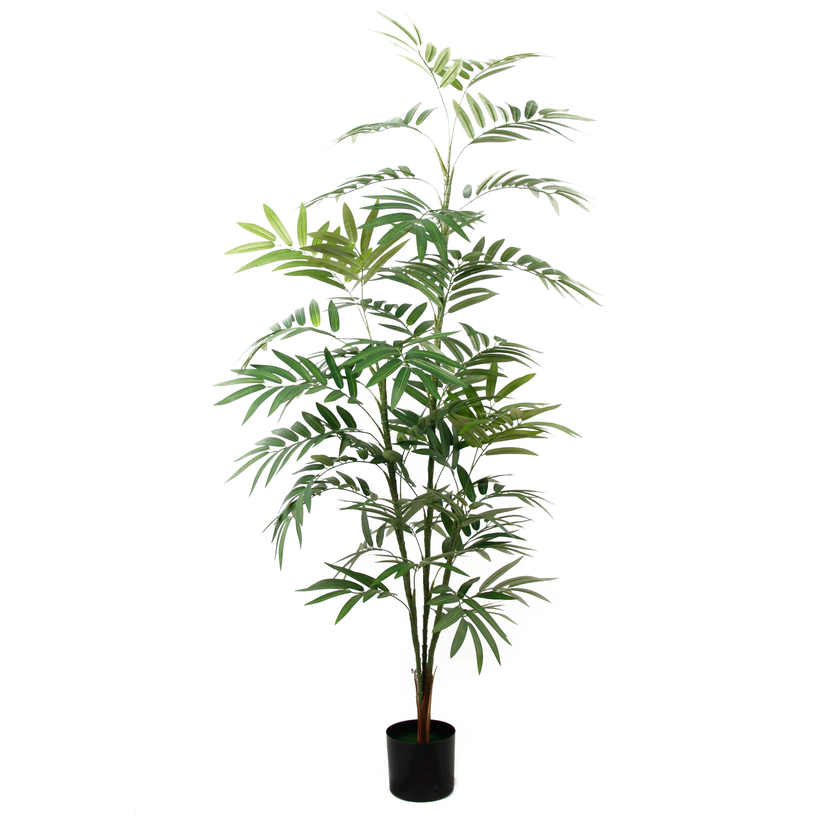 Cheap 6 Feet Tall 180CM 3 Trunks Large Real Touch Faux Silk Leaves Artificial Fernleaf Bamboo Plant for Interior Exterior Decor
