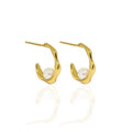 Minimalist Irregular C Shape S925 Sterling Silver Huggie Earrings Women's Trendy Gold Plated Jewelry for Parties Anniversaries