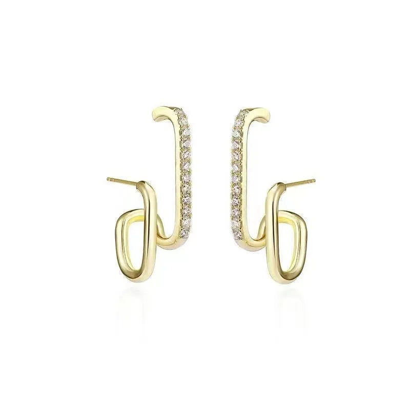 Korean Simple Two Claws Studs Earrings Internet Influencer Cool Style Earrings