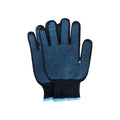 Customized Supplier Anti Slip Double Sides PVC Dotted Gloves Navy Blue Dots Cotton Gloves Bulk Construction