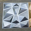 UDK Luxury Interior PVC Wall Panel Silver 3D Wall Decorative Board for Home Waterproof Soundproof Fireproof for Living Room