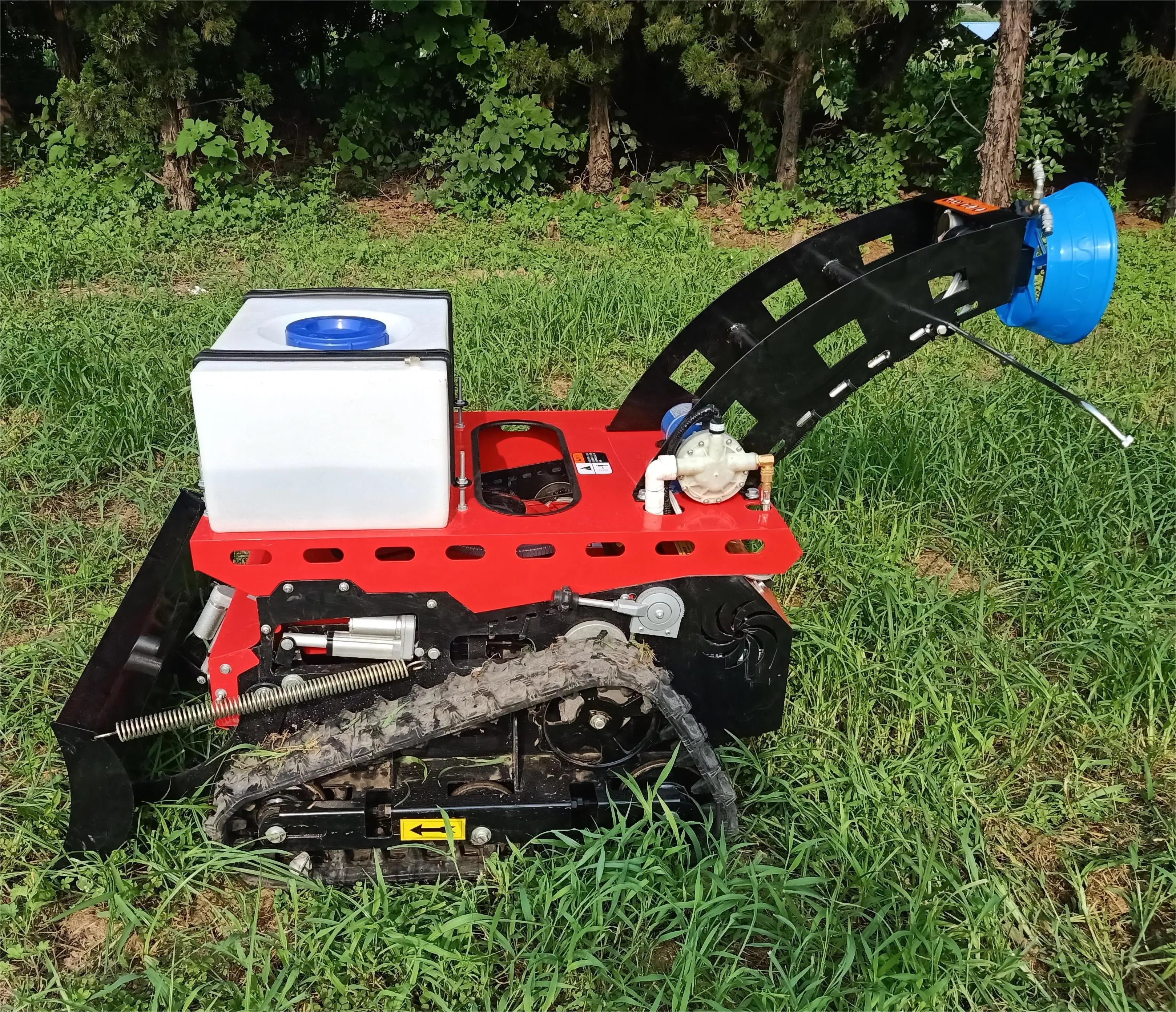 Zero Turn Industrial Grade Cordless Gasoline Powered Lawn Mower with Big Cutting Width Remote Control for Agricultural Use