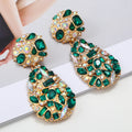 2023 New Arrivals Vintage Teardrop Big Dangle Drop Earrings for Women Luxury Colorful Crystal Water Drop Diamond Earrings Women
