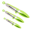 7 9 12 Inch Stainless Steel & Silicone Kitchen Tongs Set with Locking Mechanism and BBQ Cooking Tips for Home Kitchen Use