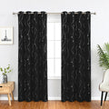 Wholesale Star Striped Foil Printed Thermal Blackout Curtains Black Out Window Valances for Bedroom & Living Room MegaBDM