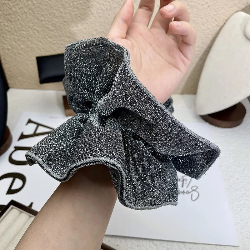 20cm Luxury Brand Adjustable Scrunchie American Style Crystal Hair Decoration Accessory Plain Plain and Sporty Bling Scrunchies