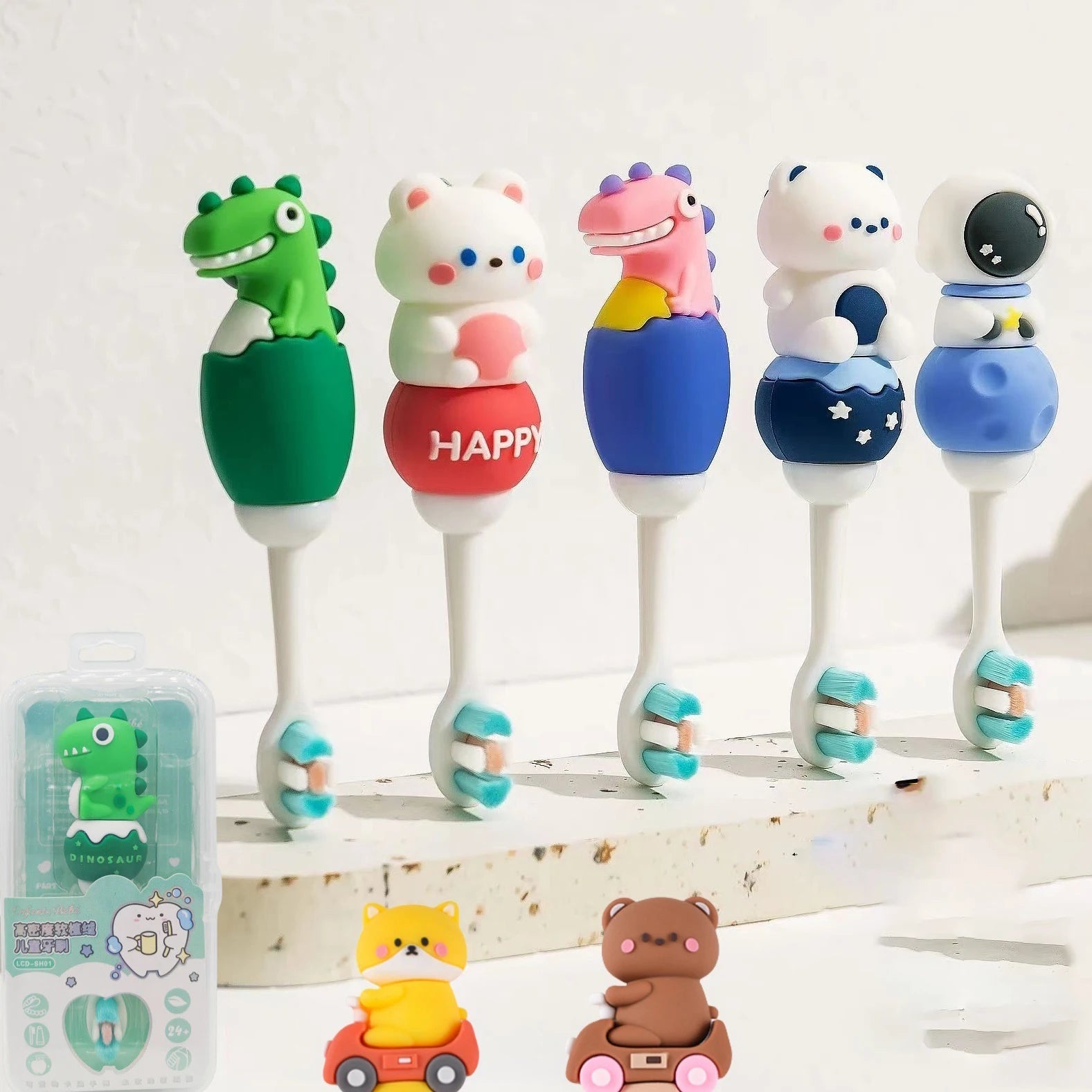 High Quality Extra Soft Manual Toothbrush with Cute Rabbit Micro Nano Bristles for Sensitive Gums Teeth Baby Kid Children Clean