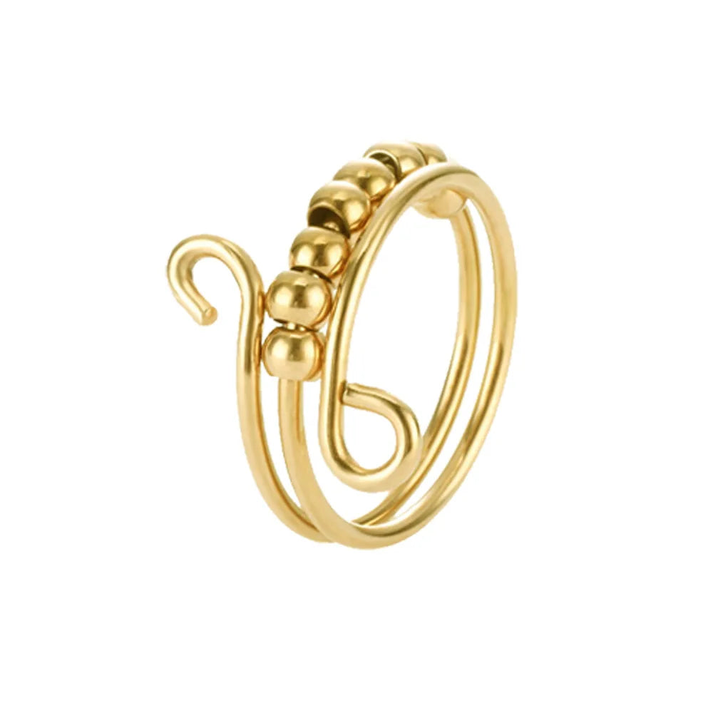 Multi-Layered Decompression Ring Titanium Steel Wrap Ring for Men Women Rotating Mindfulness Anti Anxiety Fidget Spinner Rings
