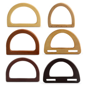 D-shaped Wooden Bag Handle Replacement Handcrafted DIY Hardware Accessory for Handbag Purse Tote Bags Nolvo World