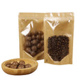 Hot Sale Stand up Pouch Zipper Bag One Side Transparent and One Side Kraft Paper for Food & Her Packaging