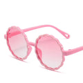 2022 Popular Fashion Girls Hot Sale Round Style Flower Shape Children Sunglasses