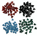 Fan Shape Cut Gemstones Natural Mother of Pearl Malachite Turquoise Agate Onyx