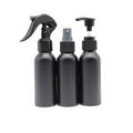 Wholesale Luxury Cosmetic Packaging Metal Matte Black Spray Bottle 80ml 120ml 250ml 300ml Aluminum Shampoo Lotion Pump Bottle