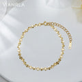 VIANRLA 925 Sterling Silver Dainty Women Gold Plated Bracelet