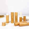 Luxury Cosmetics Packaging Containers Bamboo Lip Balm Tube Bamboo Lipstick Tube for Cosmetic Free Sample