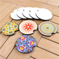 MDFSUB Hot Sales Sublimation MDF Car Coaster Eco-friendly Custom Blank Sublimation MDF Wooden Car Coaster With Protective Films