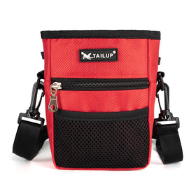 2025 Portable Hands-Free Adjustable 100% Polyester Dog Treat Pouch with Shoulder/Waist Strap for Dog Training