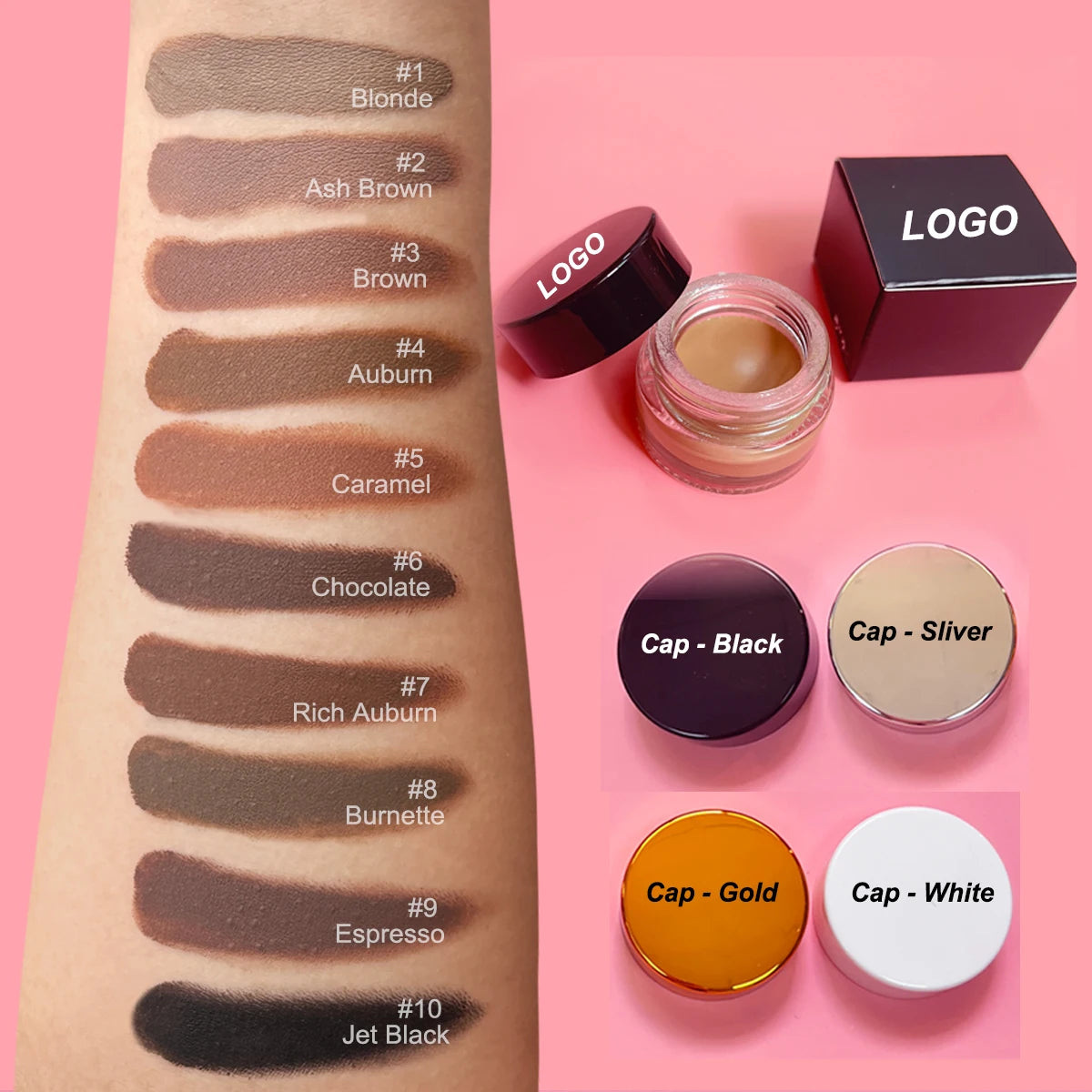 Long Lasting High Pigmented Makeup Vegan Eyebrow Gel Waterproof Eye Brow Pomade Private Label Eyebrow Pomade