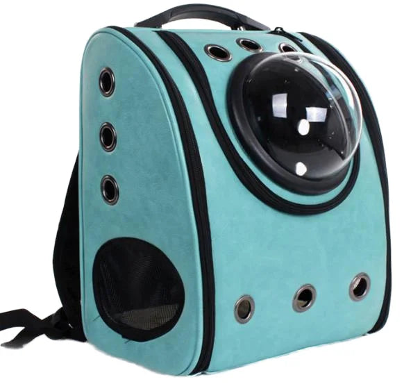 Luxury Pink Cat Backpack Durable PU Material Lightweight Portable Pet Carrier for Dog Hiking Space Capsule Fashionable Outdoor
