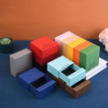 9*9cm Paper Cardboard Pe Film Packaging Jewelry Drawer Box for Ring Bracelet