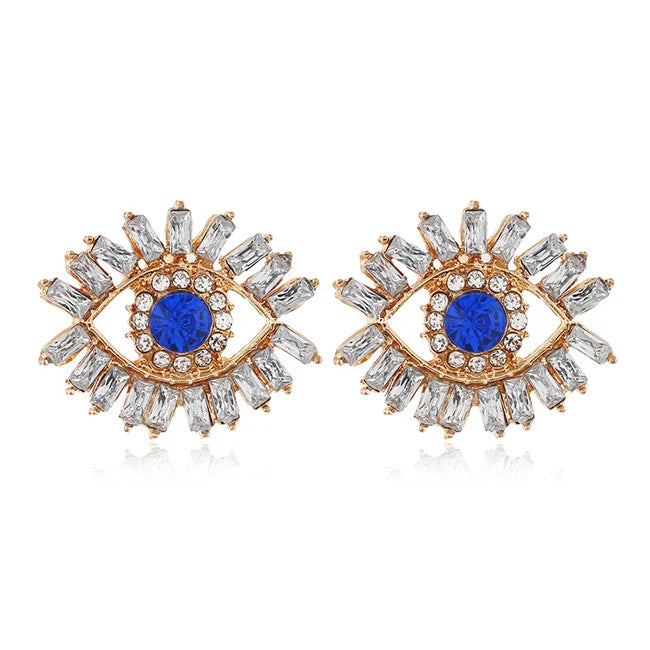 Fashion Jewelry Design Colorized Eye Statement Earrings for Women 2025 Wholesale
