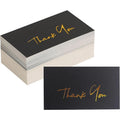 Custom Printed Luxury Thank You for Your Support Cards Black Gold Mini Thank You Cards for Small Business