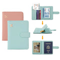 Girls Women Men Leather Passport Holders Pu Leather Credit Simed Cards Slots Cover Bag Travel Coins Money Wallet Purse