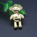 Fashion Wholesale Jewelry Accessory Nickel Free 18K Gold Plated Copper Cute Animal Little Bear Pendant for Women Necklace