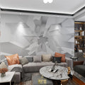 Office Background Wall Wallpaper Company Front Desk Wall Cloth Industrial Style 3D Concave And Convex Relief Tv Wallpaper