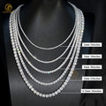 Passed Diamond Tester Tennis Chain 2MM 3MM 4MM 5MM Iced Out VVS Mossanite Hip Hop Necklace Men Tennis Chain Moissanite Chain
