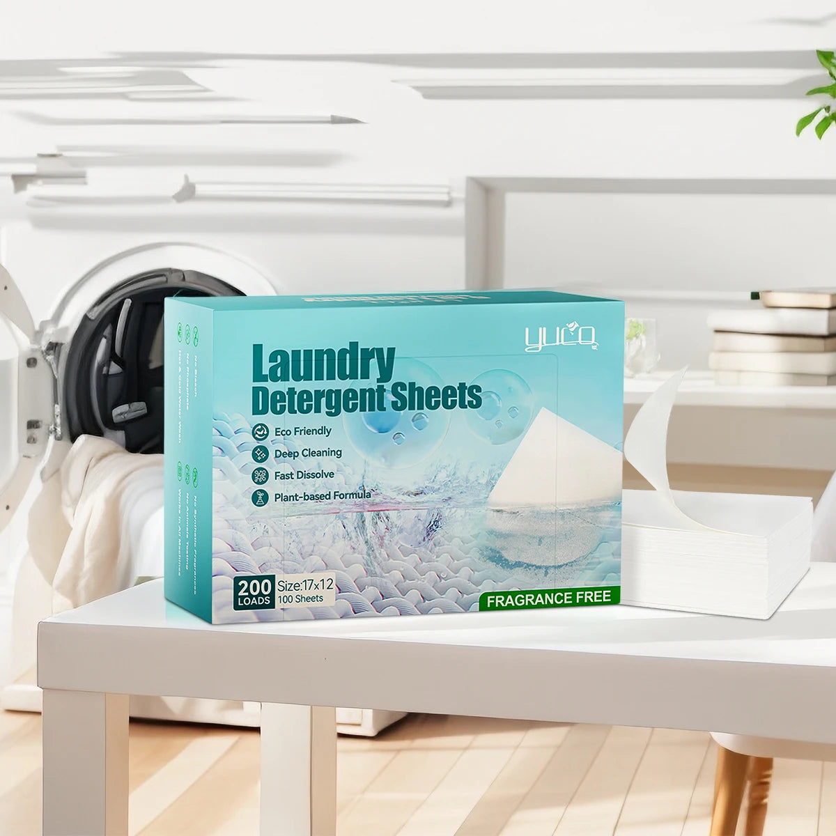 OEM Fragrance Free Laundry Detergent Sheet 200 Loads Plastic-Free Washer Sheet Unscented Liquidless Laundry Sheets Strips Tablet