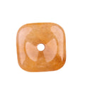 Hot Sale Gemstones 30MM Square Yellow Jade Natural Stone Pendant Crystals Stone Designer Jewelry for Keychain Necklace Make