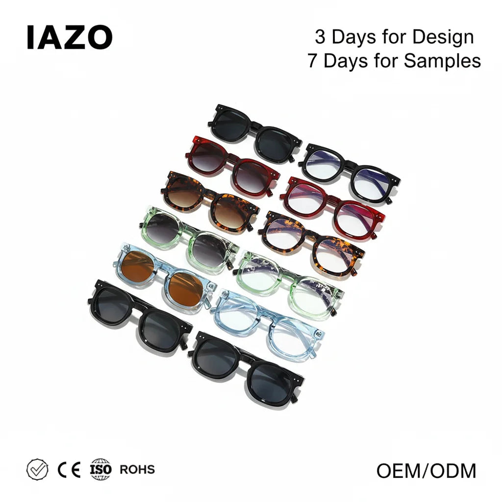 Fashionable Blue Full-Frame Sunglasses for Men and Women Custom Logo Outdoor Driving Glasses PC Material