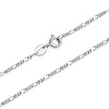 Thin 1.5mm 14-30 Inch Pure Genuine 925 Sterling Silver Thin Figaro Link Chain Necklace for Girl Women