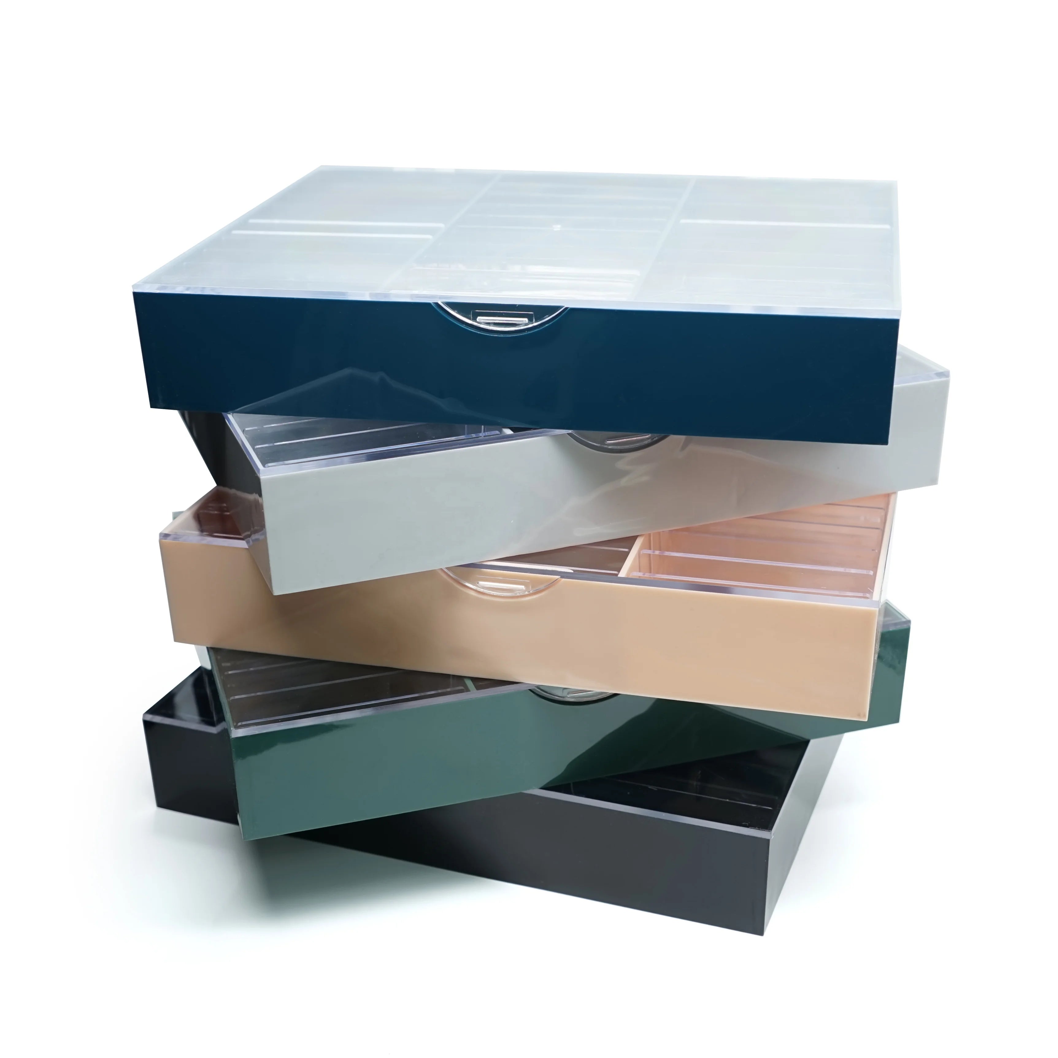 Transparent Plastic Nail Supplies Storage Box Dust-proof Accessories Display Board Completed Armor Wearing for Nail Art Pieces