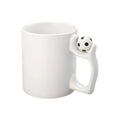 A Grade 11 oz Wholesale Sublimation Blank White Ceramic Mug/ Coffee Mug With Soccer on Handle