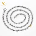 Wholesale Custom 14k 18k Gold Plated Filled Chain Necklace Bulk 925 Silver  Twisted Gold Rope Chain for Men Jewelry Making