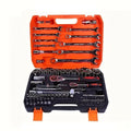 82-Pieces Auto Repair Manual Tool Set Quick Ratchet Wrench Combination Portable Multi-Functional Socket Tools Plastic Steel