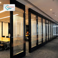 Aluminium Frame Tempered Glass Operable Partition for Meeting Room Adjustable Mobile Glass Wall System for School Hospital