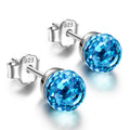 2020 New Fashion Trendy Crystal Stud Silver Earring for Ladies 925 Sterling for Wedding Party Gift
