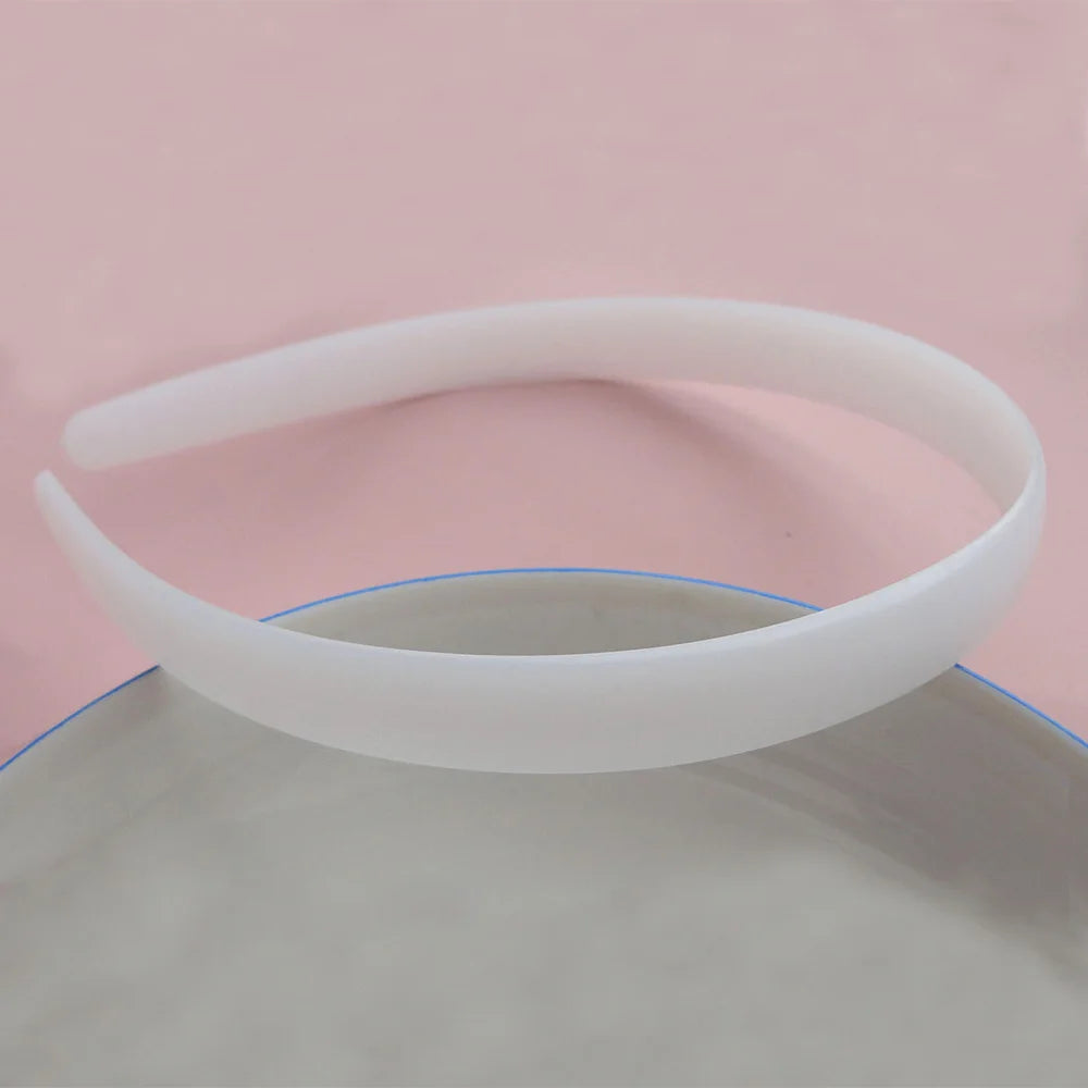 1.5cm Plain White No Teeth Plastic Hair Headbands for DIY Women Hair Accessories Raws Hairbands for Cover Fabric