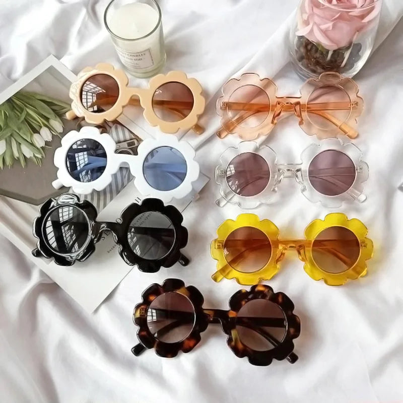 Popular Flower Frame Kids Uv400 Sunglasses Birthday Gift Fashion Cute Girls Custom Cartoon Children Sun Shades Sunglasses