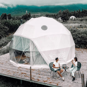 6-8 Person Family Dome Tent Camping Outdoor PVC Geodesic Domos Igloo for Glamping