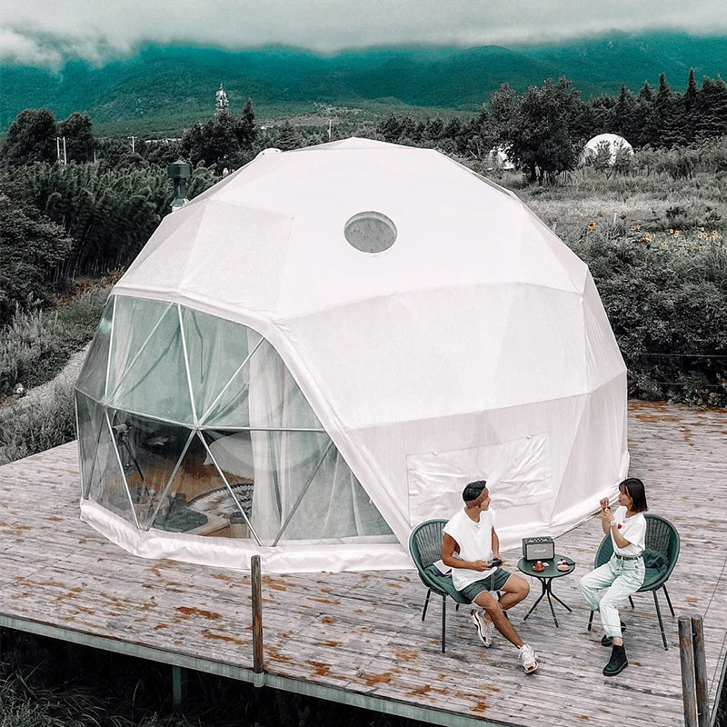 6-8 Person Family Dome Tent Camping Outdoor PVC Geodesic Domos Igloo for Glamping