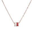 New Arrivals 925 Sterling Silver Rhodium Plated Cylindrical Pendant Necklace Zircon Cute Women's Fashion Jewelry for Engagement